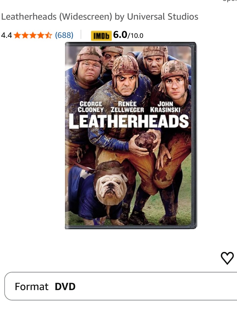 #3,016**Leatherheads DVD”Clooney & Zellweger are Comic Gold.” - Picture 5 of 17
